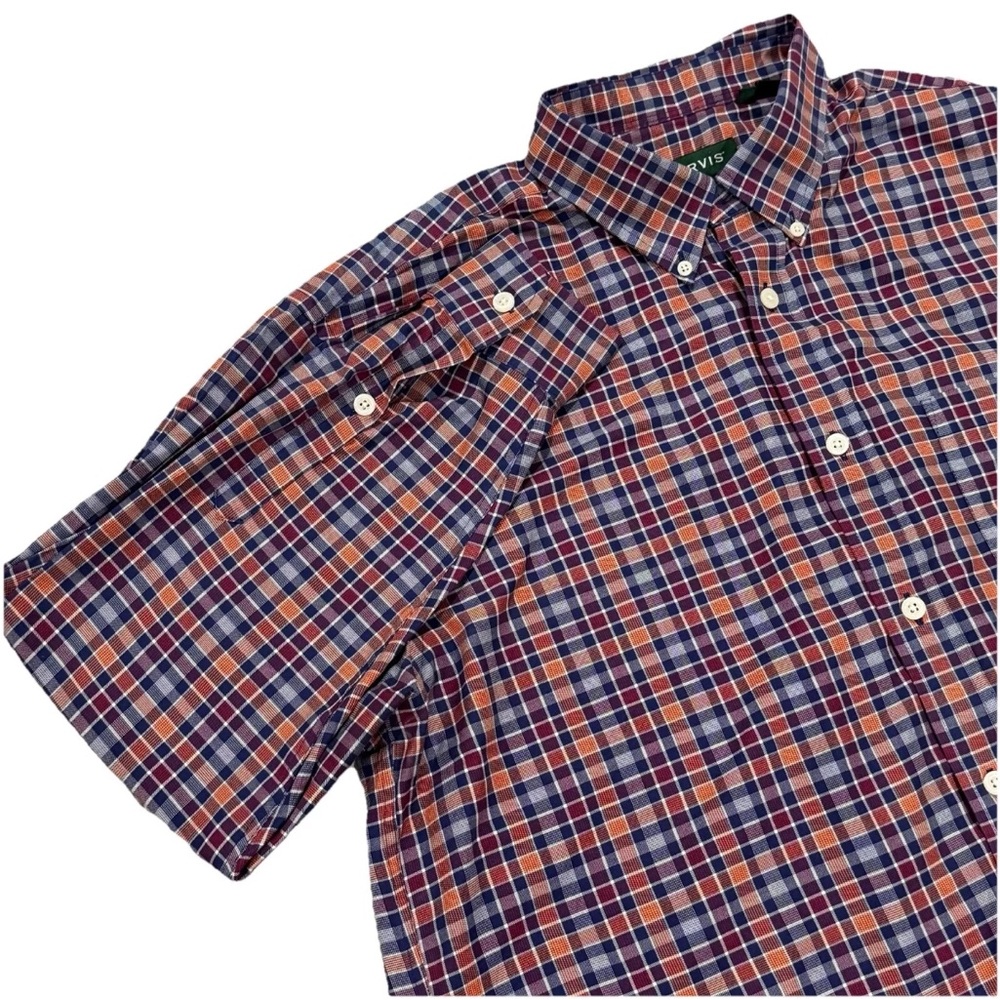 Orvis Red and Blue Casual Button‎ Down Shirt